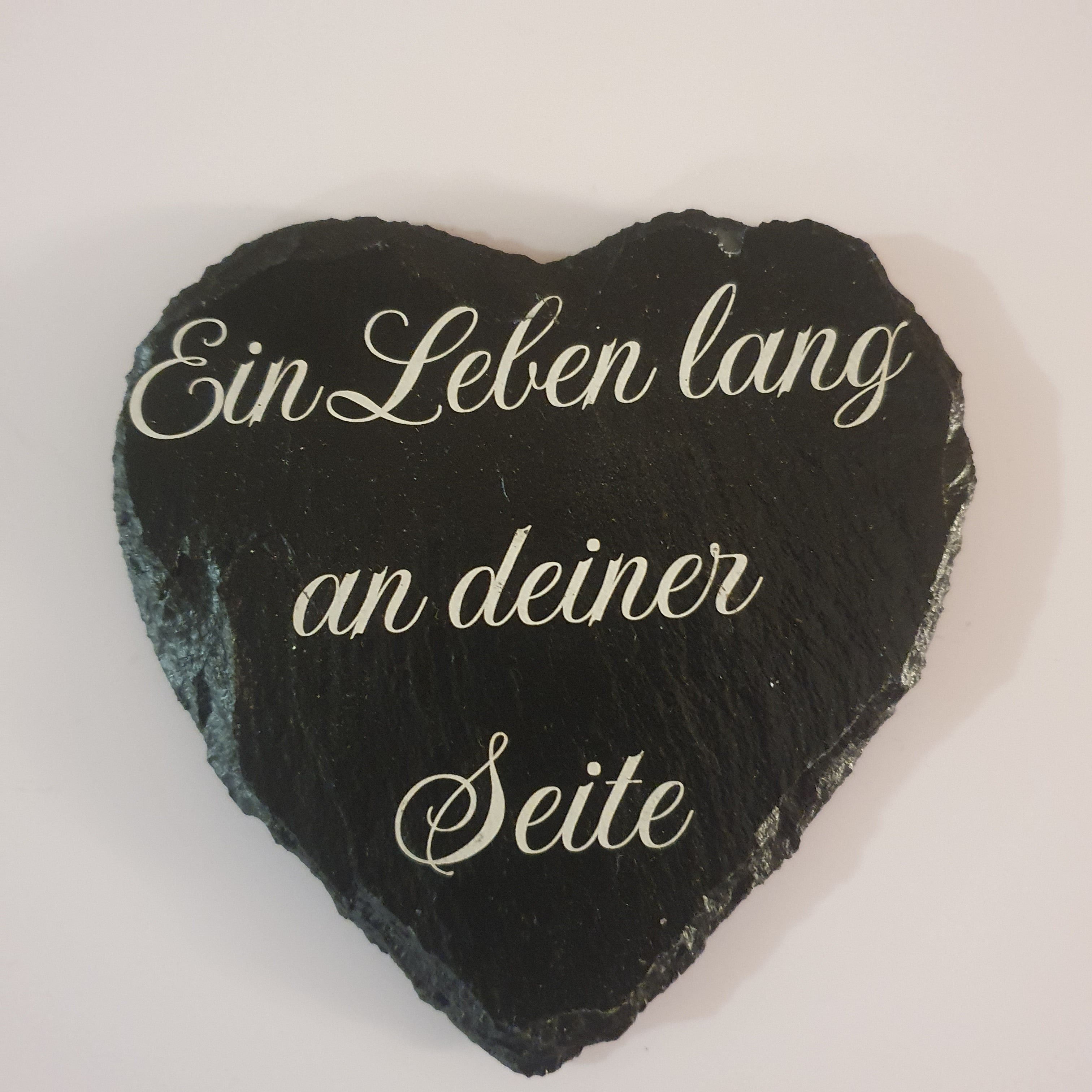 Schieferherz „Ein Leben lang an deiner Seite“