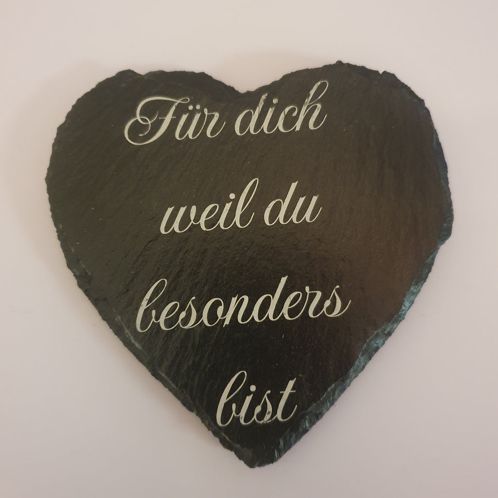 Schieferherz „Für dich, weil du besonders bist“
